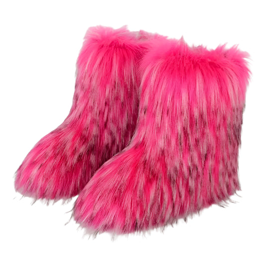 Candy pink Furry Boots