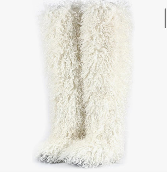 Coco Faux Sheep Knee Boots