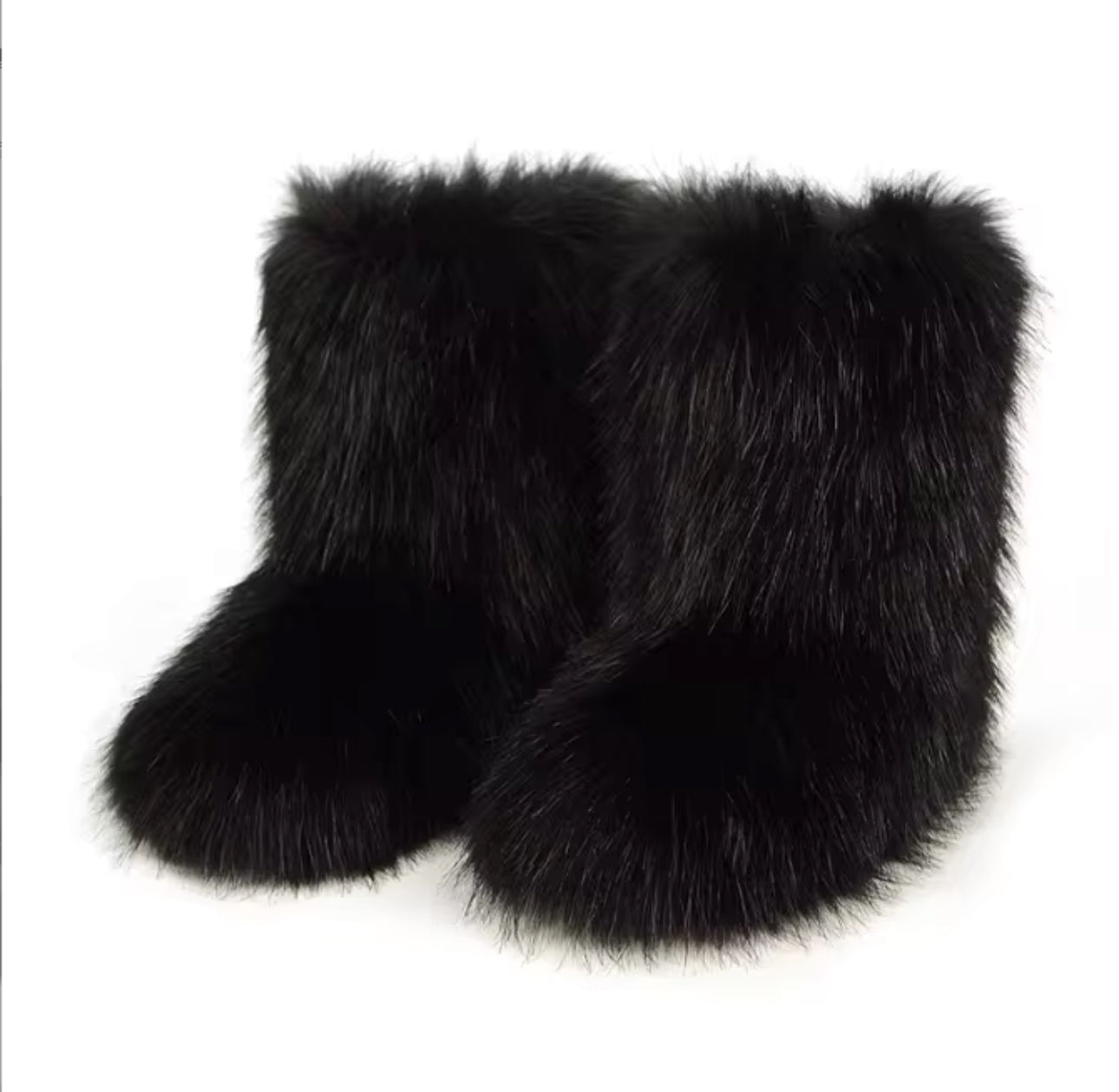 Black Coco Furry Bootie